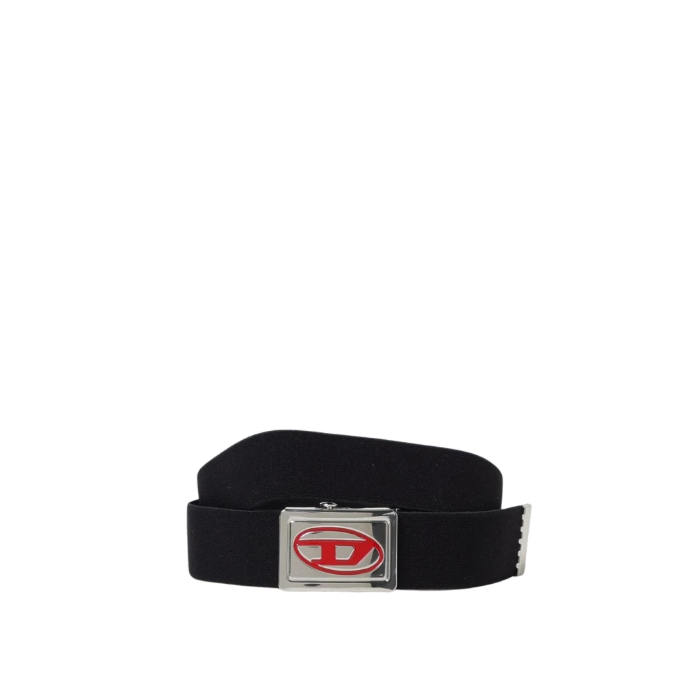 Diesel Unisex Black Belts,, Kids Elastic Belt Stylish Accessory Medium