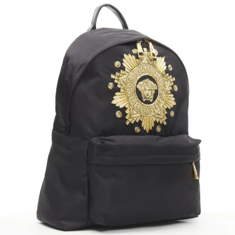Versace Pre-owned Nylon backpacks Black Dames