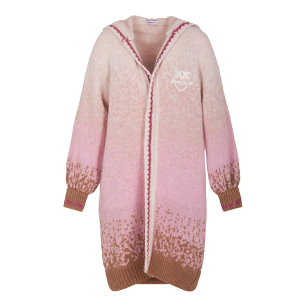 Pinko Beige Barn Cardigan med Glitterdetaljer Multicolor, Flicka