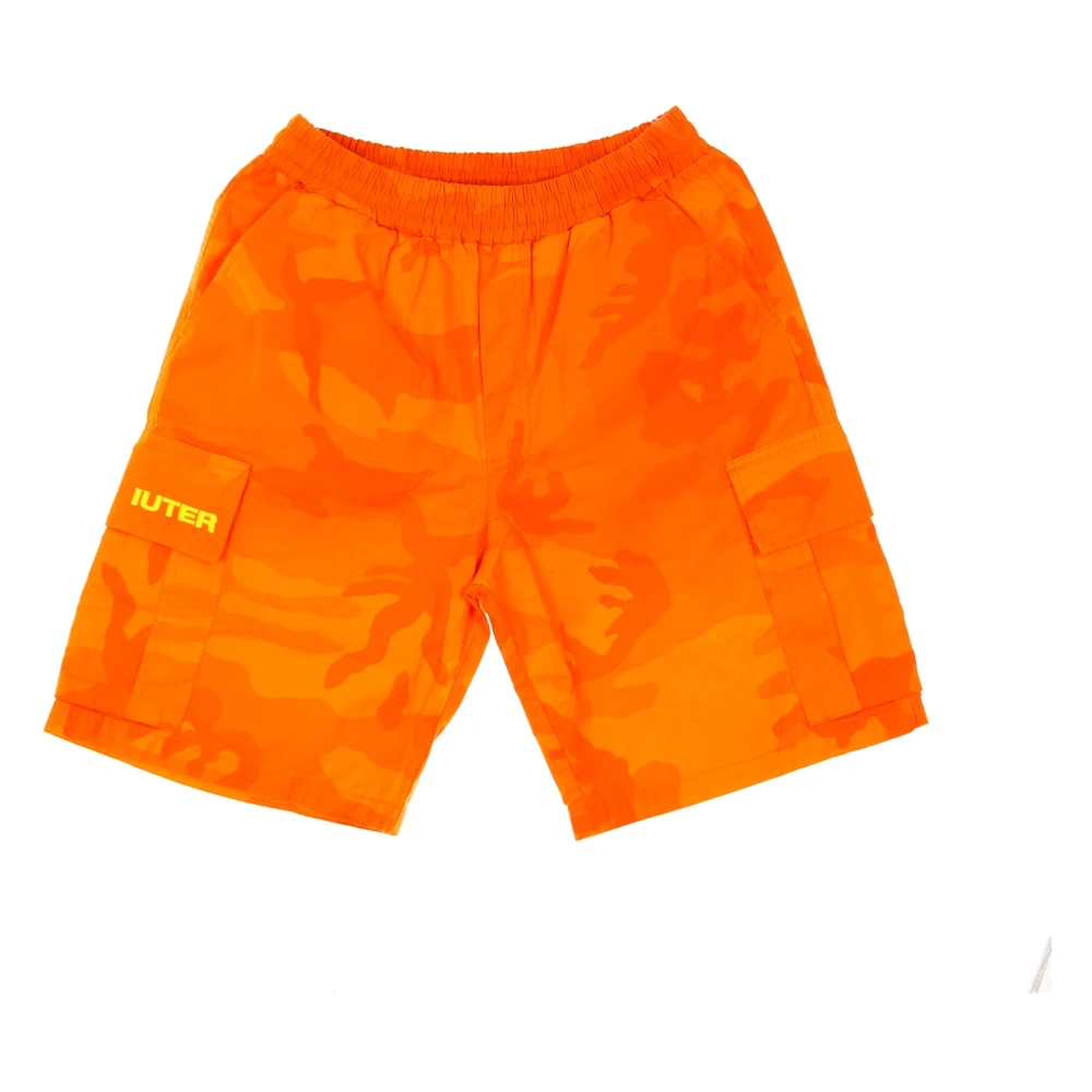 Iuter Camo Cargo Shorts Oranje Lichtgewicht Orange Heren