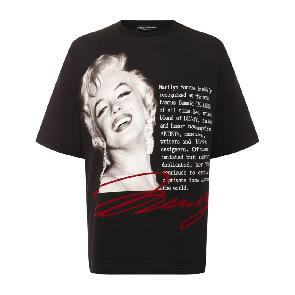 Dolce & Gabbana Marilyn Monroe Logo Print T-Shirt Multicolor Heren
