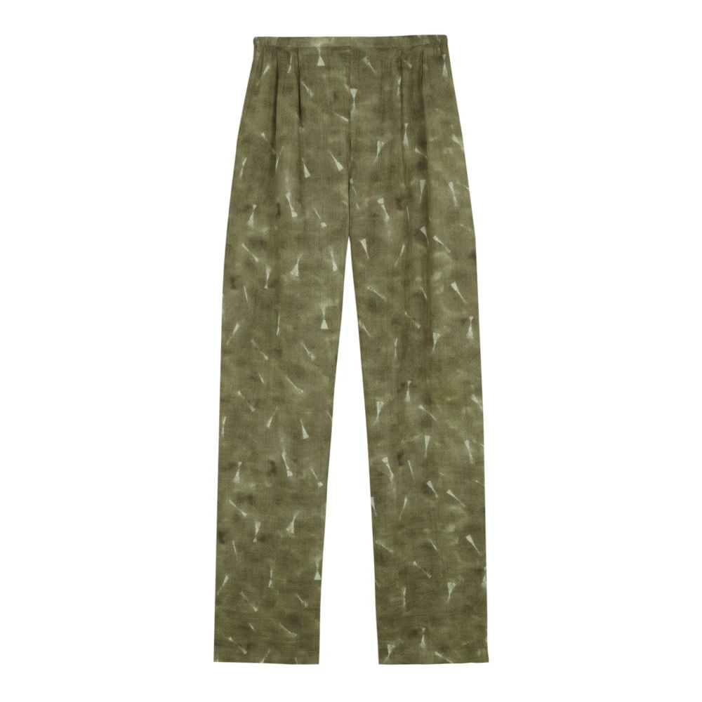 Cortana Rami ramie broek pua print Green Dames