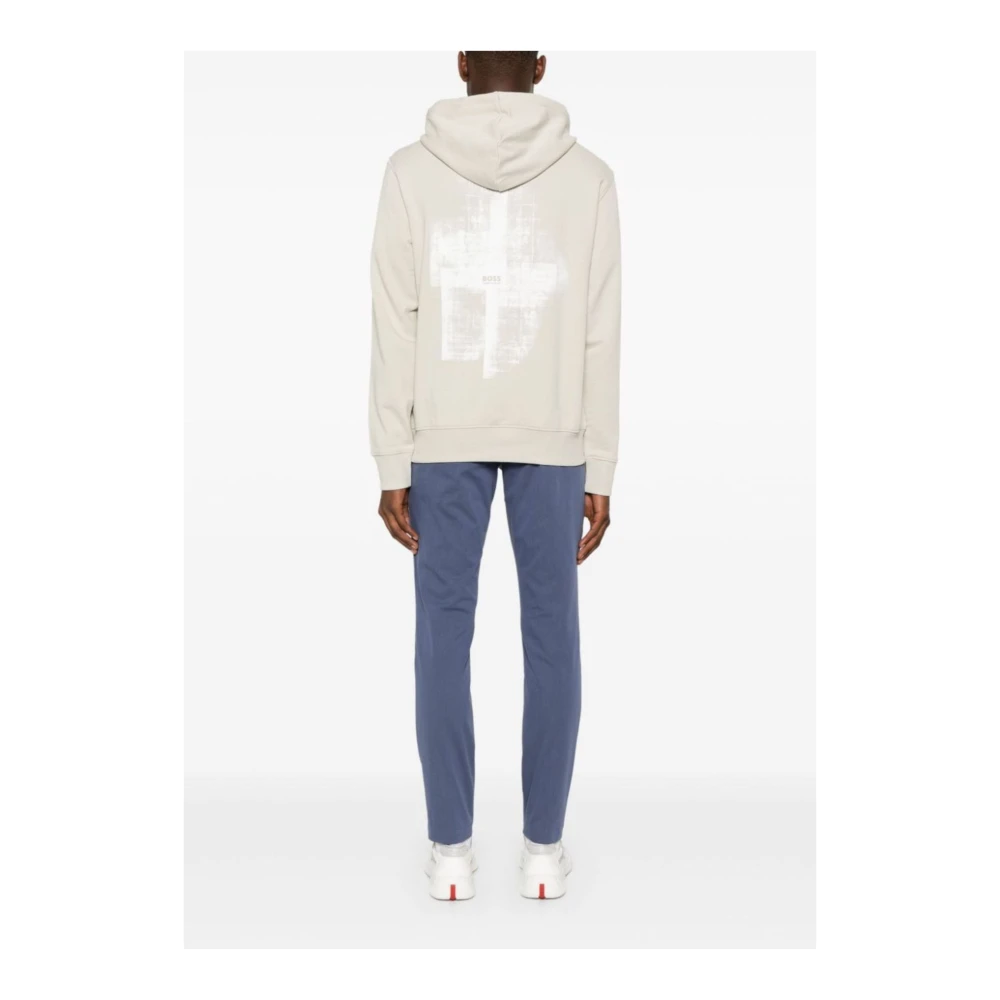 Hugo Boss Heren Hoodie We_Calcehood Beige Heren