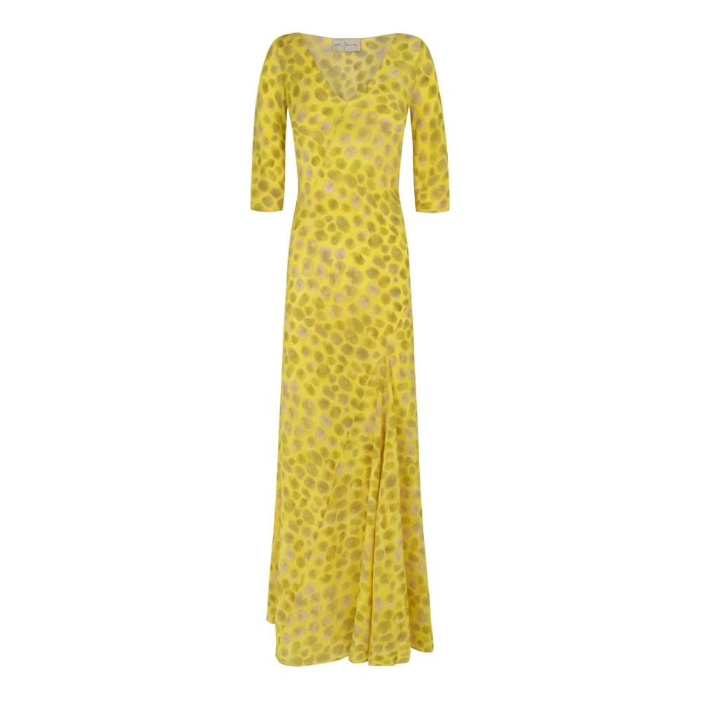Cortana Women's Multicolor Maxi Dresses, Female,, Silk Printed Bias Cut Dress Extra Small Adult