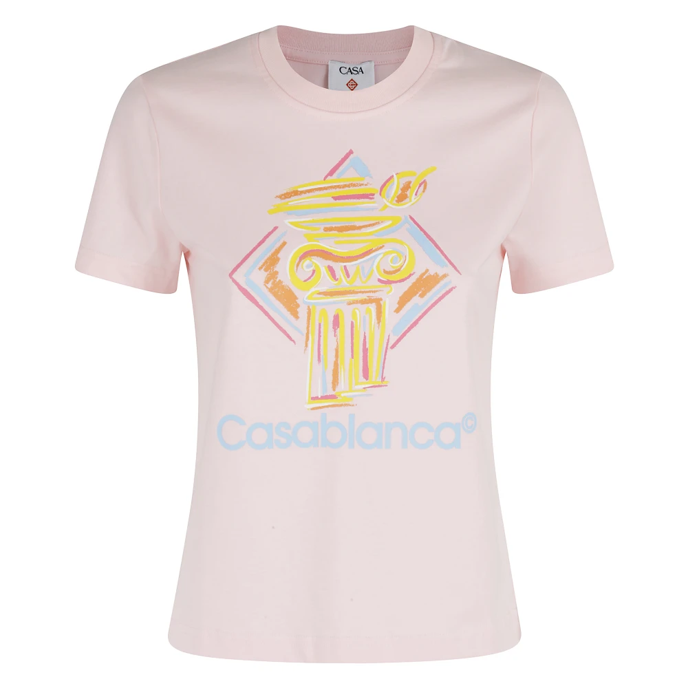 Casablanca Diamant Kolom T-shirt Pink Dames