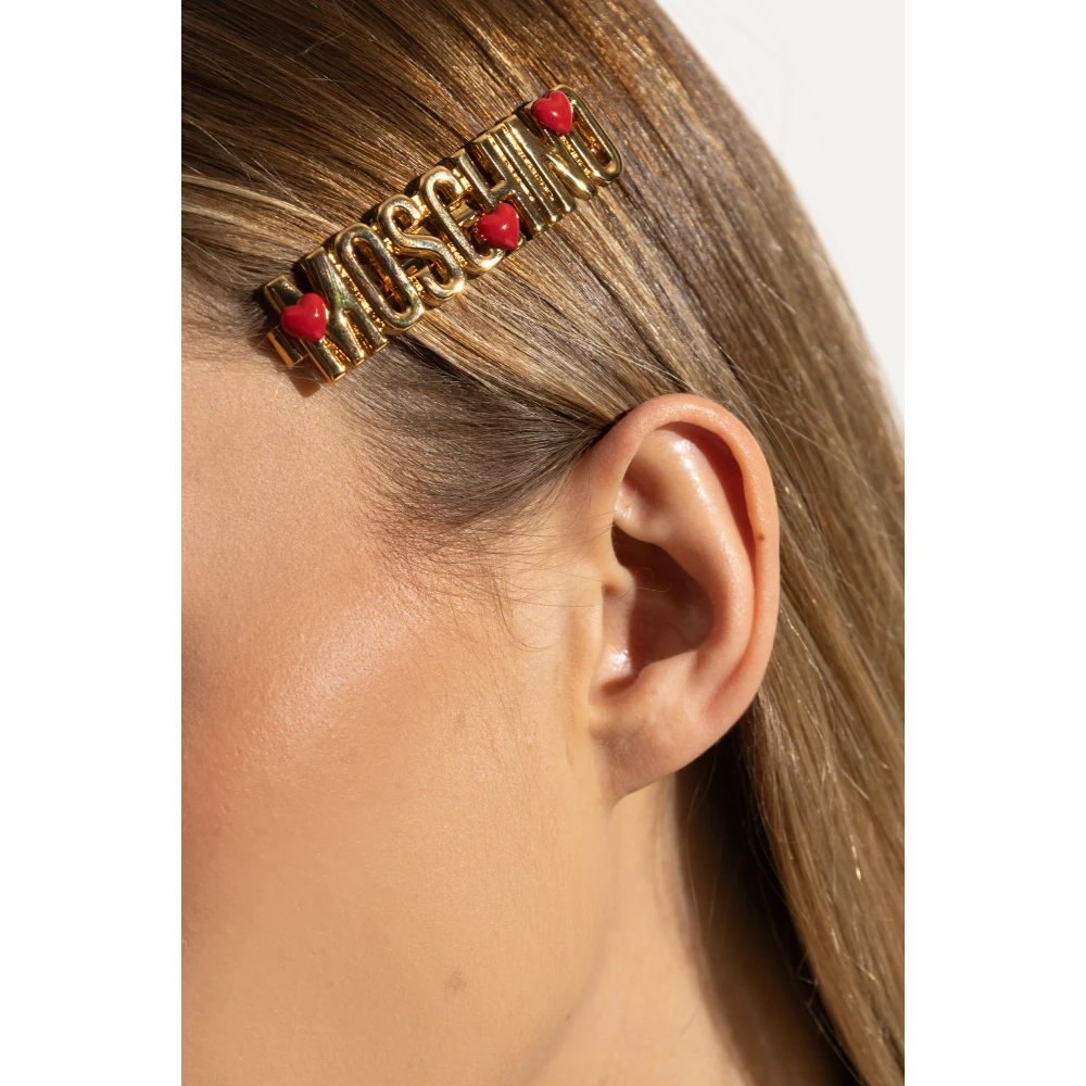 Moschino Metalen Haarklem Yellow Dames