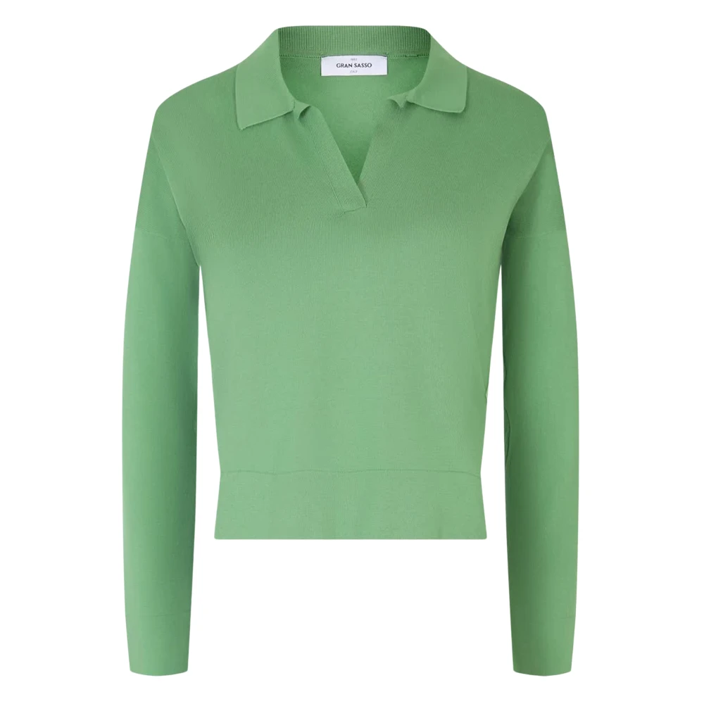 Gran Sasso Klassieke Polo Shirt Green Dames