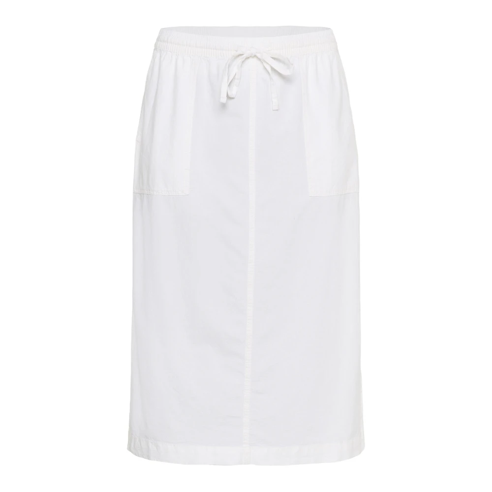 Kaffe Curve Women's White Liah Skirt With Side Slits 7XL