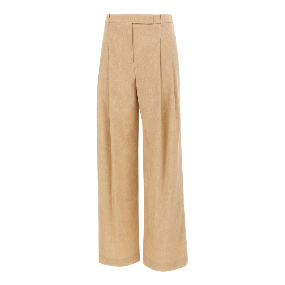 Eleventy Women's Beige Palazzo Trousers, Wide Trousers, S, Trousers