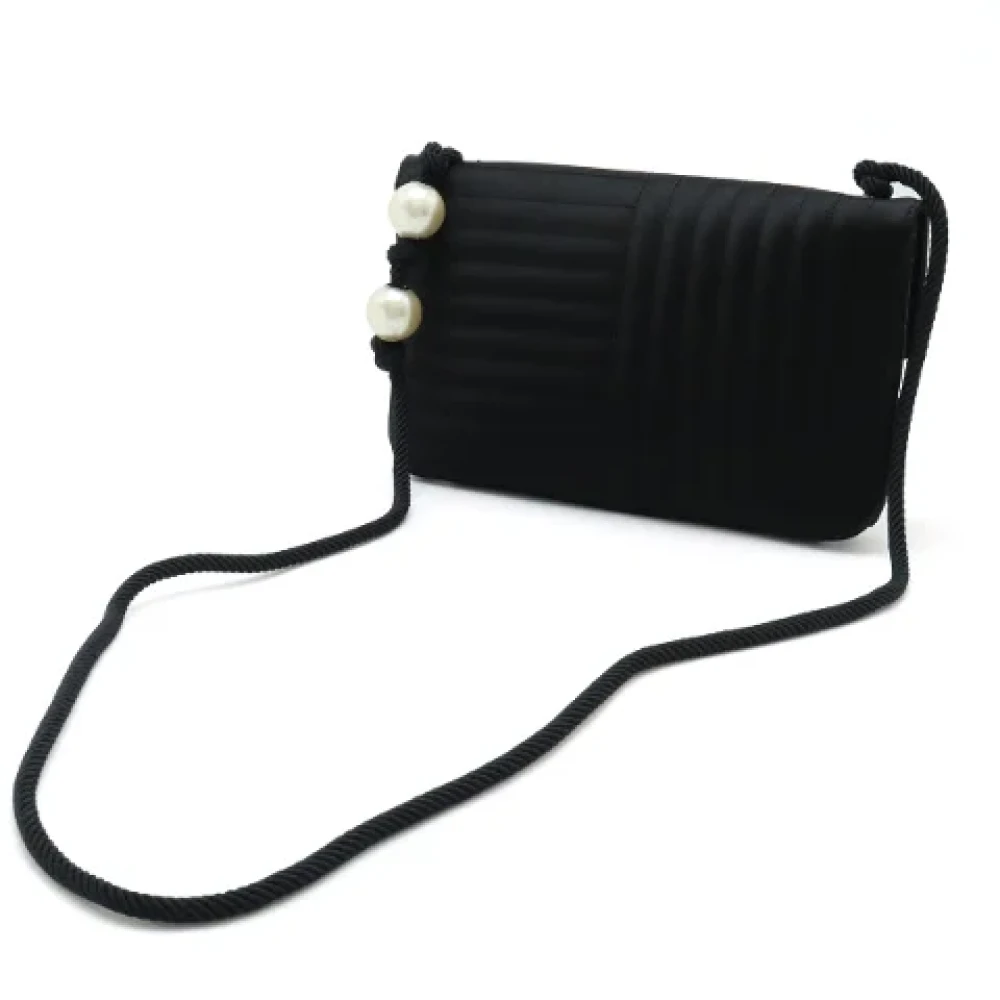 Chanel Vintage Pre-owned Canvas crossbody-bags Black Dames