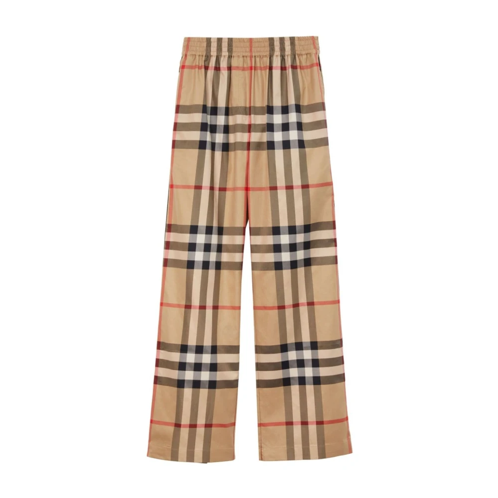 Burberry Beige Geruite Broek Ariane CHK Multicolor Dames