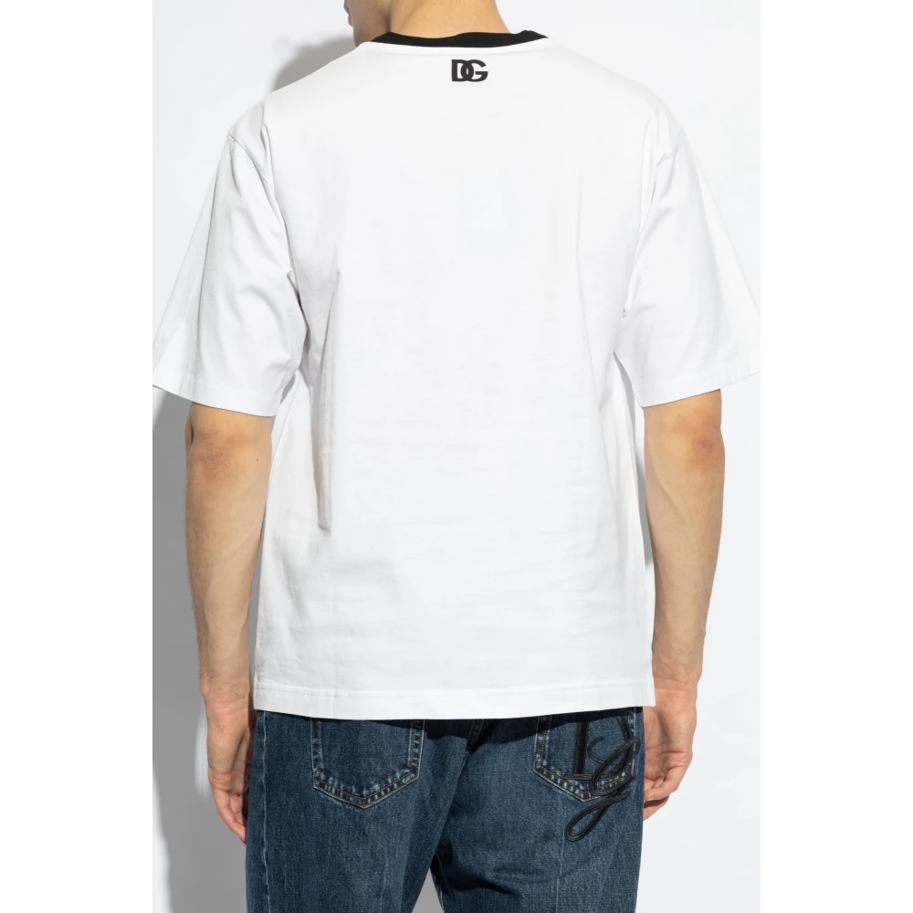 Dolce & Gabbana T-shirt met bedrukt logo White Heren