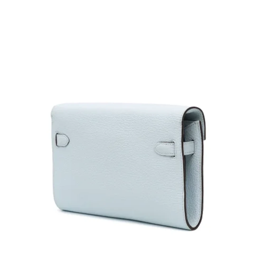 Hermès Vintage Pre-owned Leather crossbody-bags Blue Dames