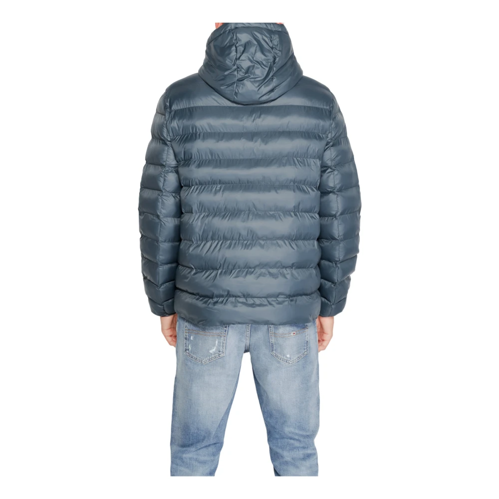 Calvin Klein Blauwe Capuchon Rits Jas Blue Heren