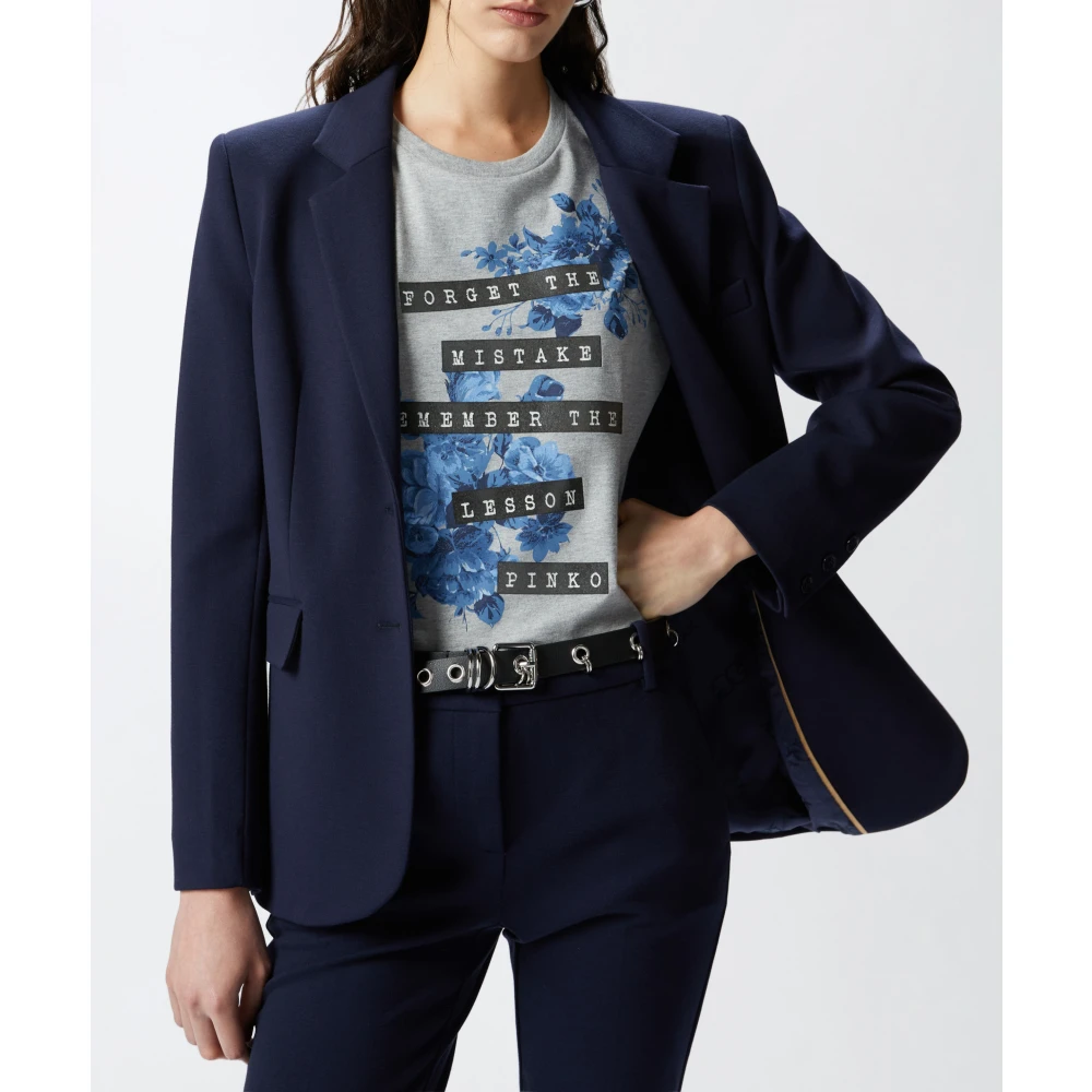 pinko Stijlvolle Jas Model Ruota Blue Dames