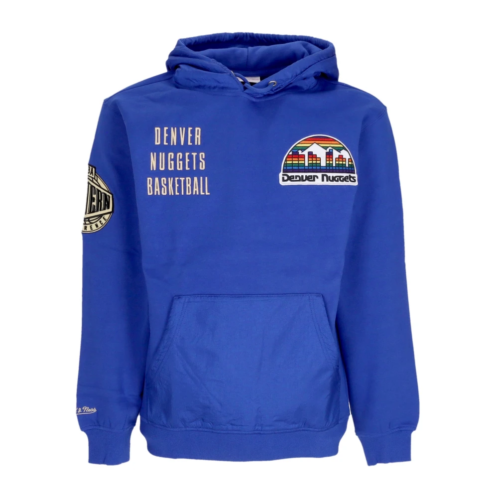 Mitchell & Ness Denver Nuggets Vintage Logo Hoodie Blue Heren