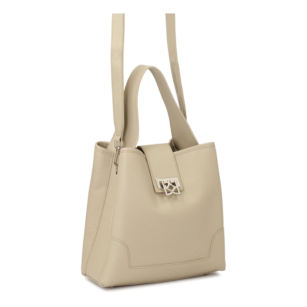 Kazar Lichtgrijze handtas met decoratieve sluiting Gray Dames