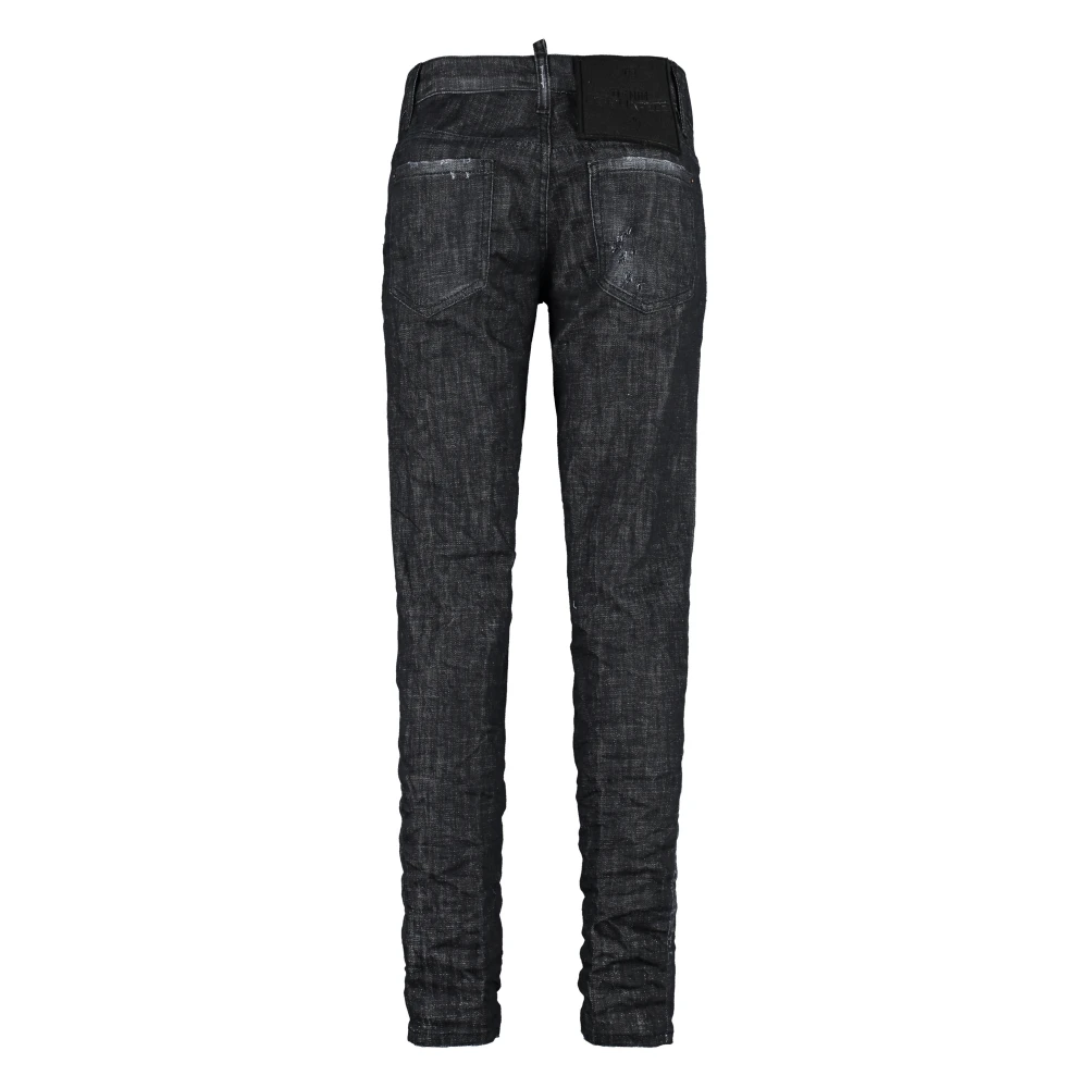 Dsquared2 Destroyed Effect 5-Pocket Jeans Black Dames