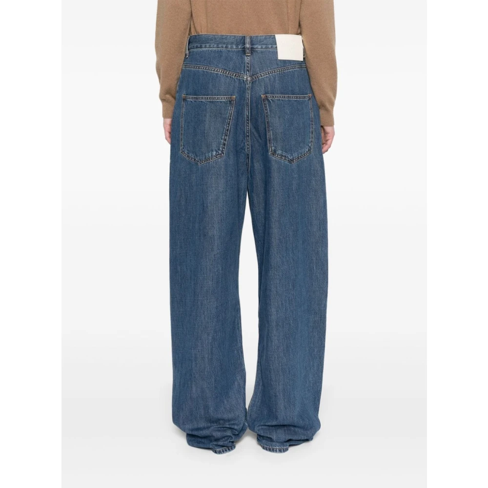 Valentino Garavani Wijde Pijp Denim Jeans Blue Dames