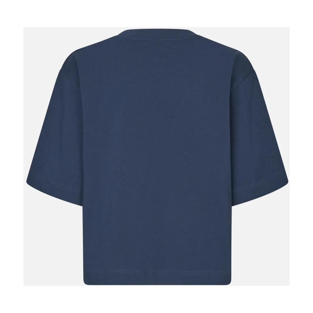 BAUM UND PFERDGARTEN T-shirt met reliëflogo Blue Dames