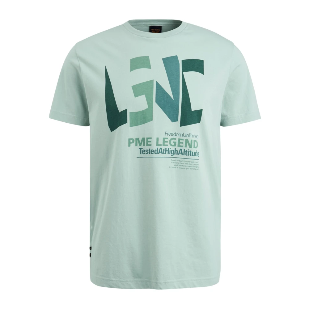 PME Legend Ronde Hals T-Shirt met Logo Green Heren