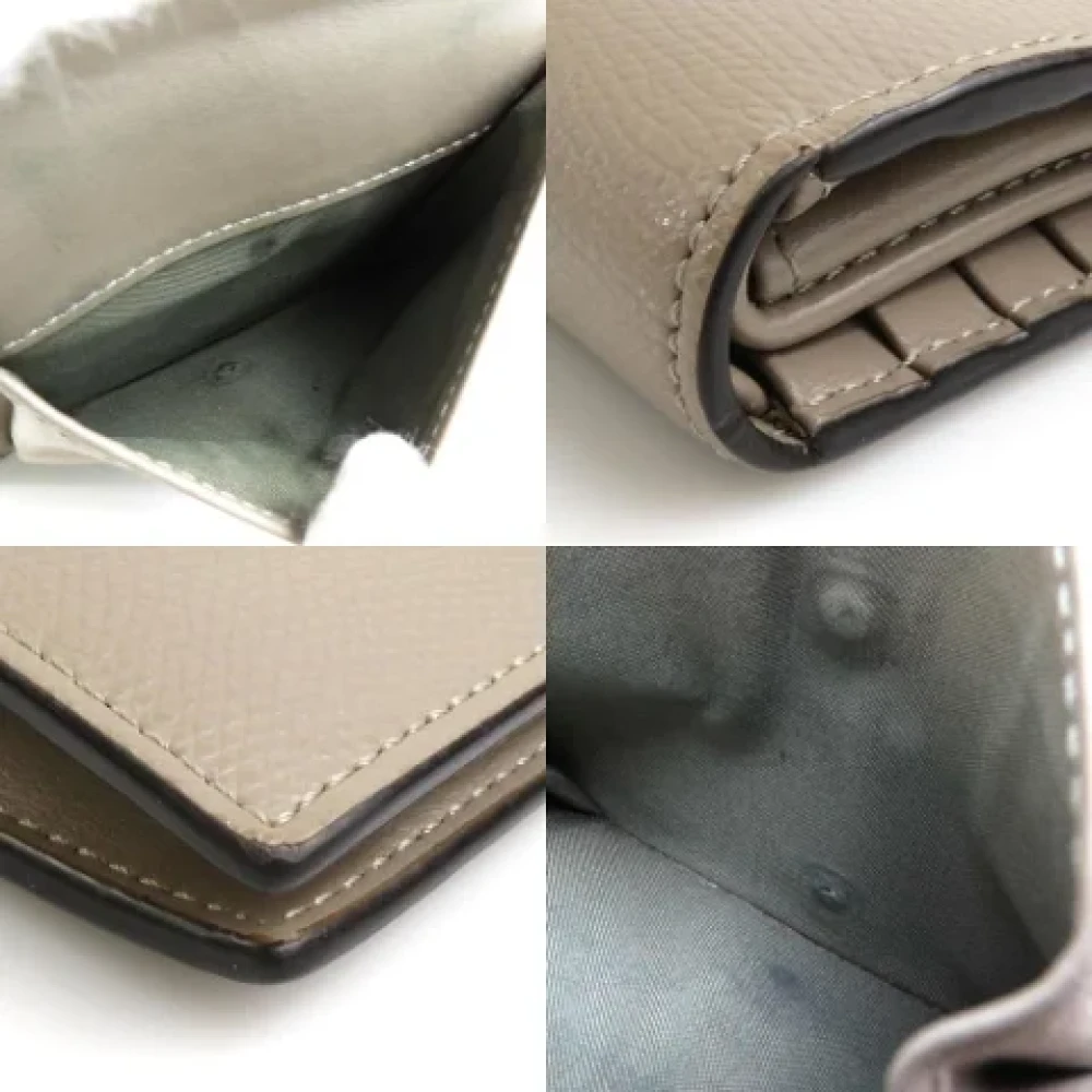 Fendi Vintage Pre-owned Leather wallets Beige Dames