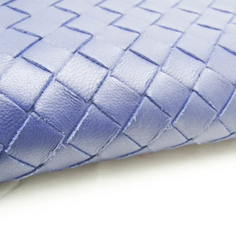 Bottega Veneta Vintage Pre-owned Leather wallets Blue Unisex