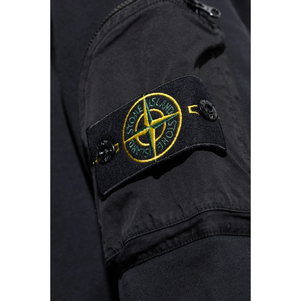 Stone Island Sweatshirt met mouwzak Black Heren