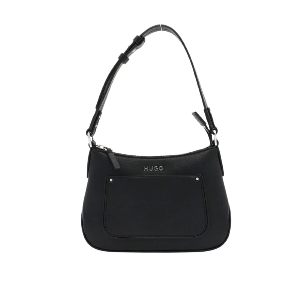 Hugo Herr Svart Väskor One Size, Läder, Axelremsväska