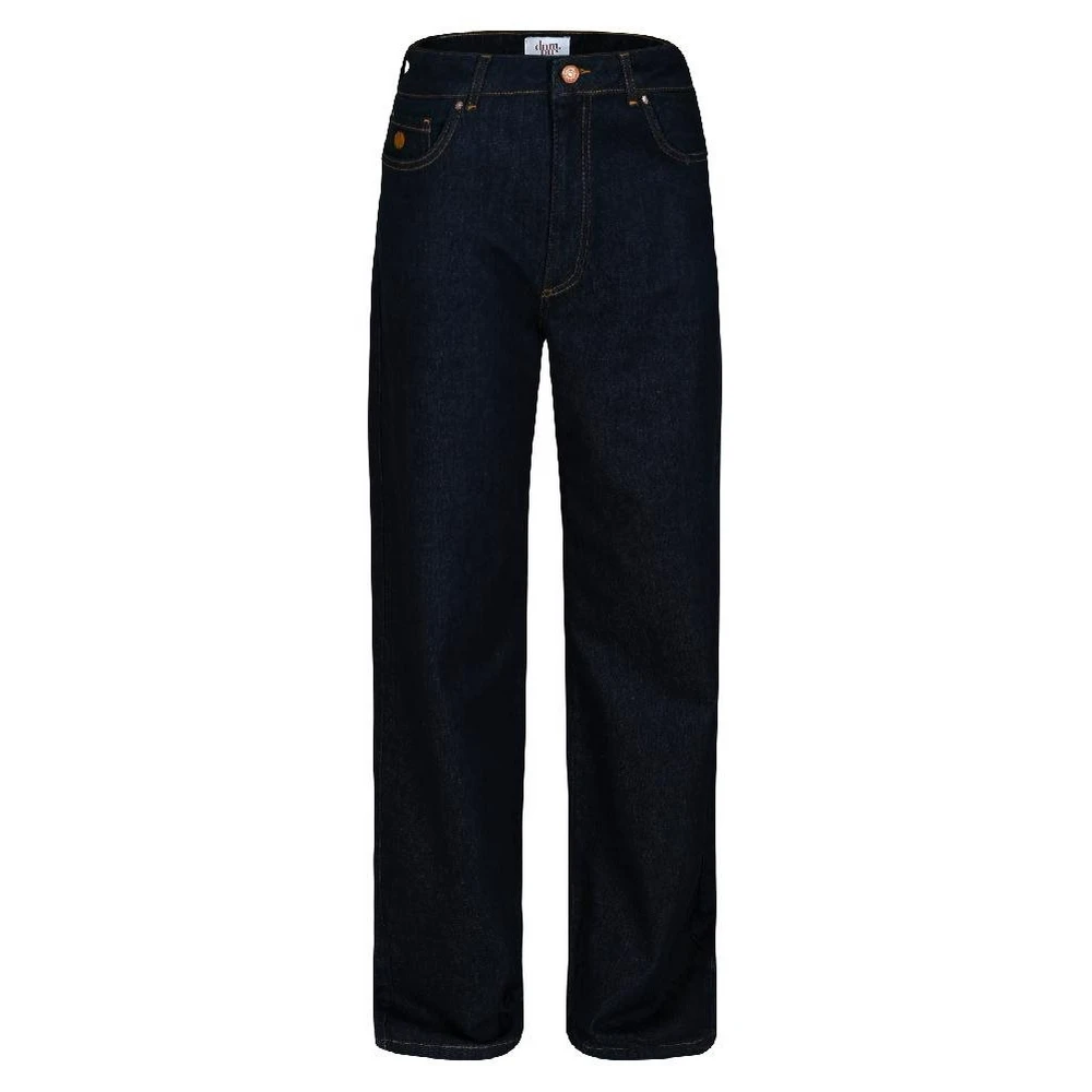 DNM Pure Retro-chique wijde pijp jeans Blue Dames