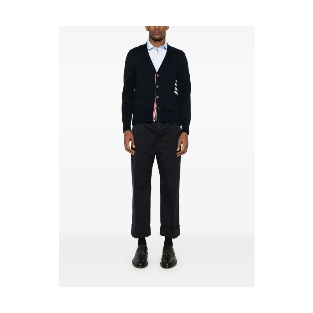 Thom Browne Blauwe Gebreide Trui Blue Heren