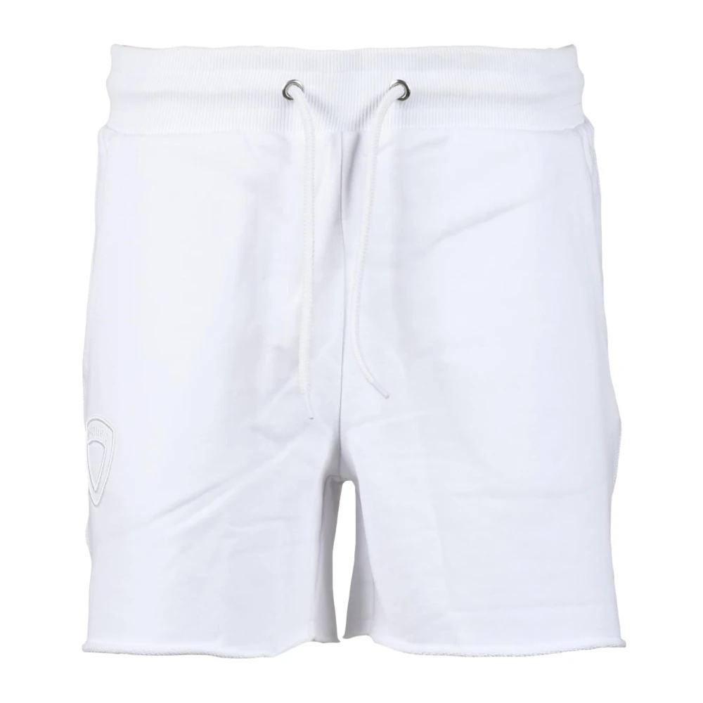 Blauer Katoenen Casual Shorts White Dames