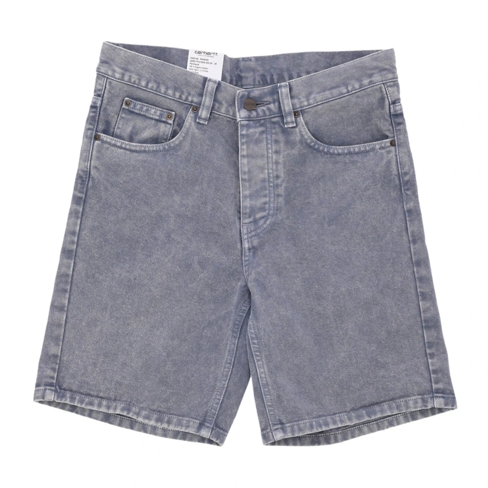 Carhartt WIP Storm Blauw Versleten Korte Jeans Gray Heren