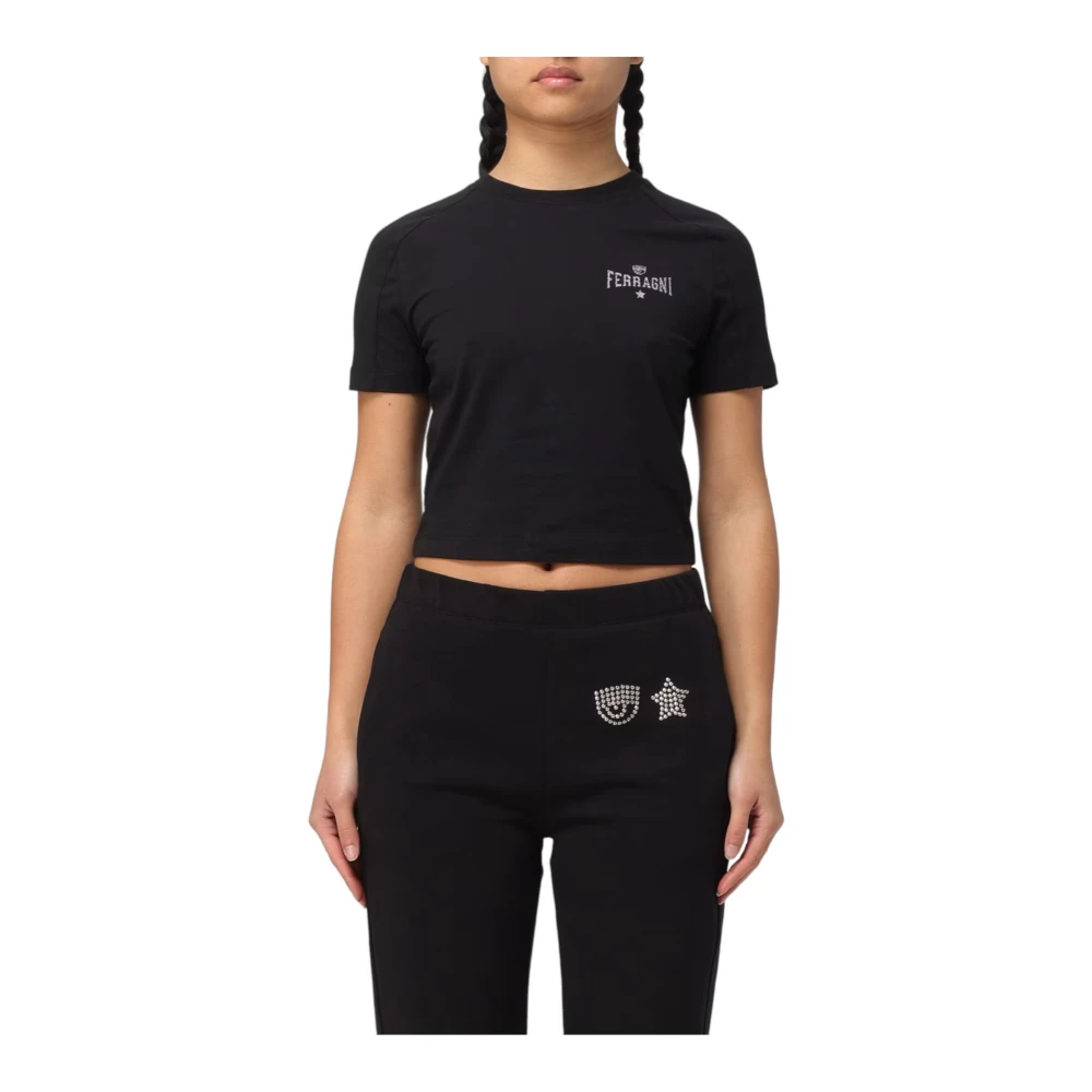 Chiara Ferragni Collection Korte Mouw T-shirt Black Dames