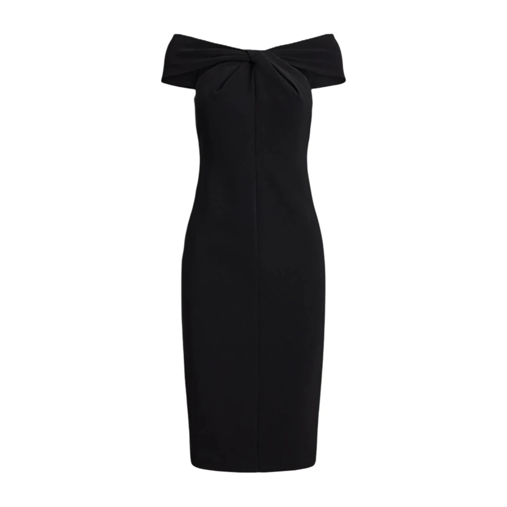 Ralph Lauren Kvinno Svart Klänningar Dam, M, Polyester, Midi Klänning