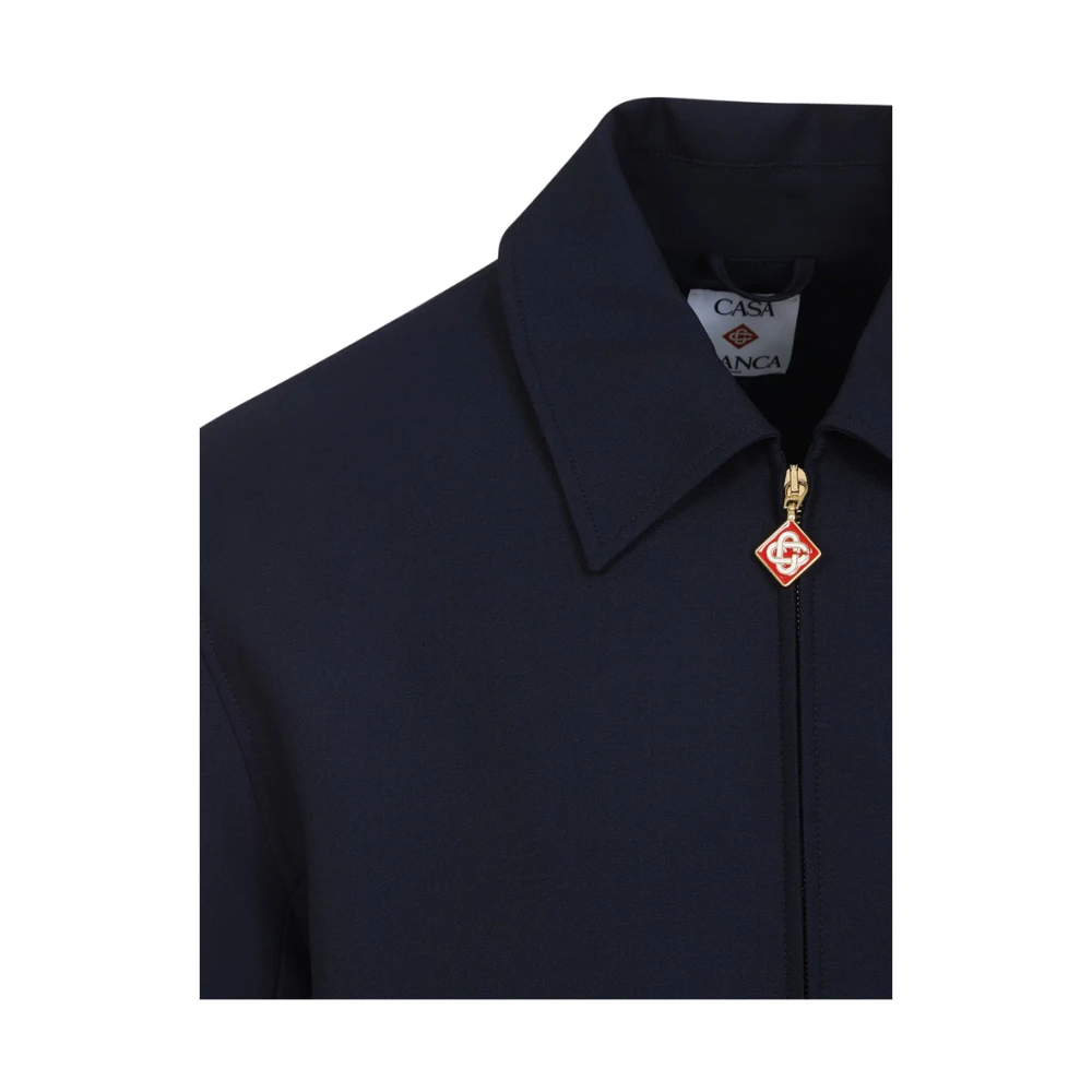 Casablanca Navy Blauwe Rits Jas Blue Heren