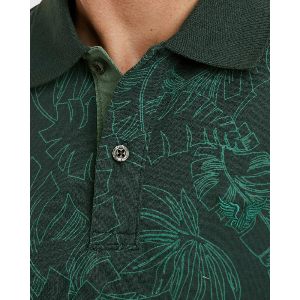 PME Legend Korte Mouw Polo Single Jersey Green Heren