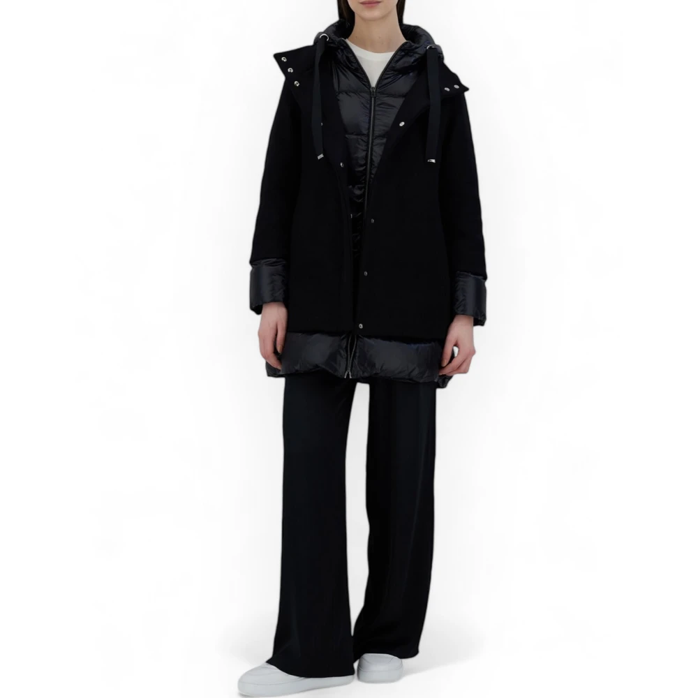 Herno Stads Glamour A-Vorm Jas Black Dames