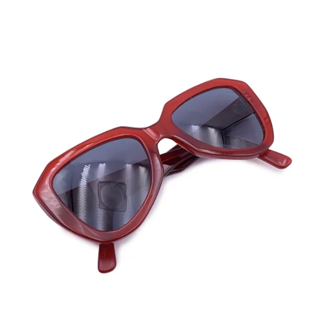 Celine Vintage Pre-owned Plastic sunglasses Red Dames