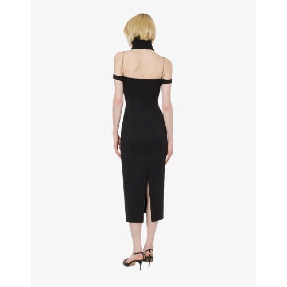 Philosophy di Lorenzo Serafini Zwarte Lange Tubino Jurk Lorenzo Black Dames