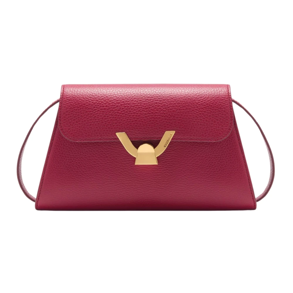 Coccinelle Red Shoulder Bags, Female, One Size, Dew Small Shoulder Bag