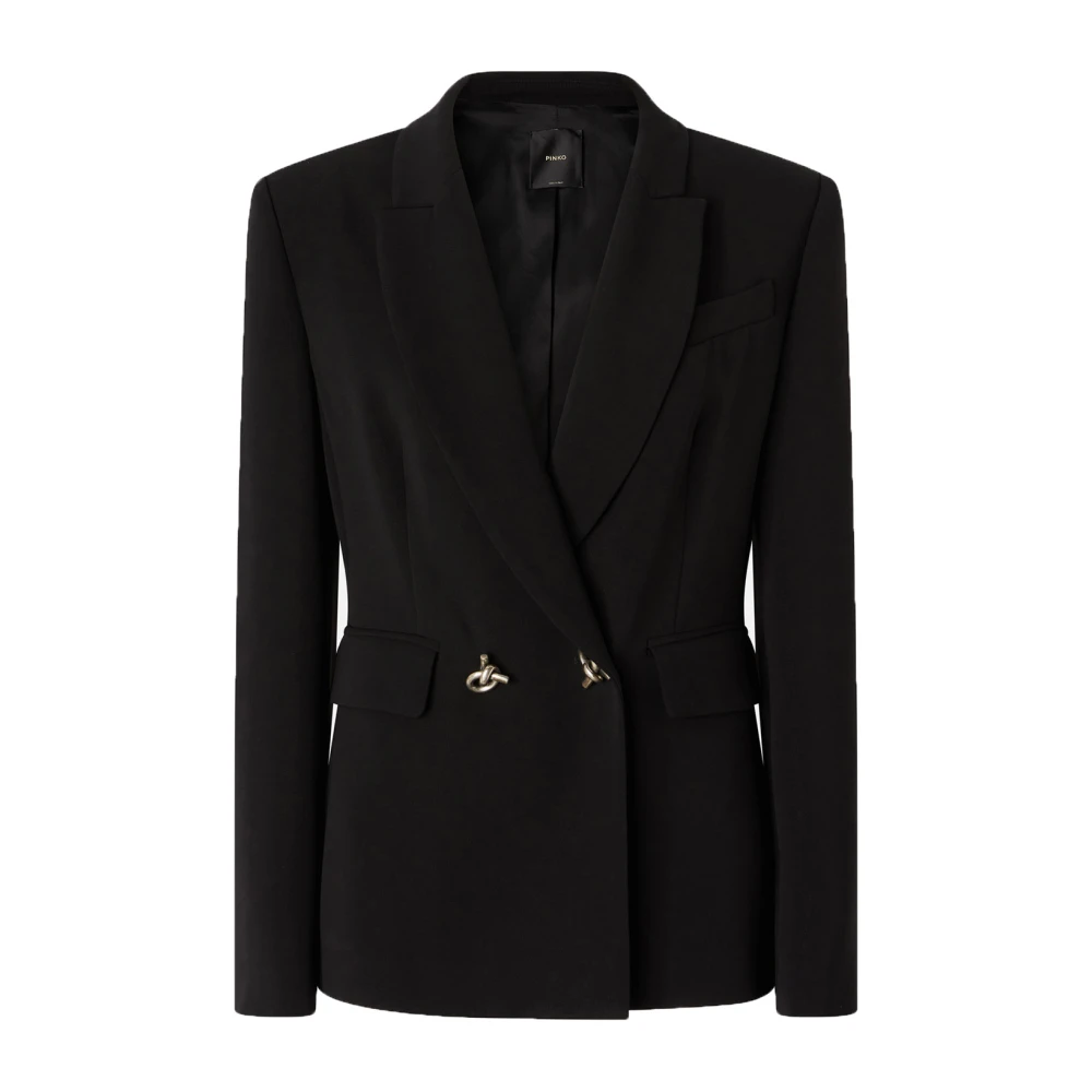 pinko Double-breasted blazerjas in cady Black Dames