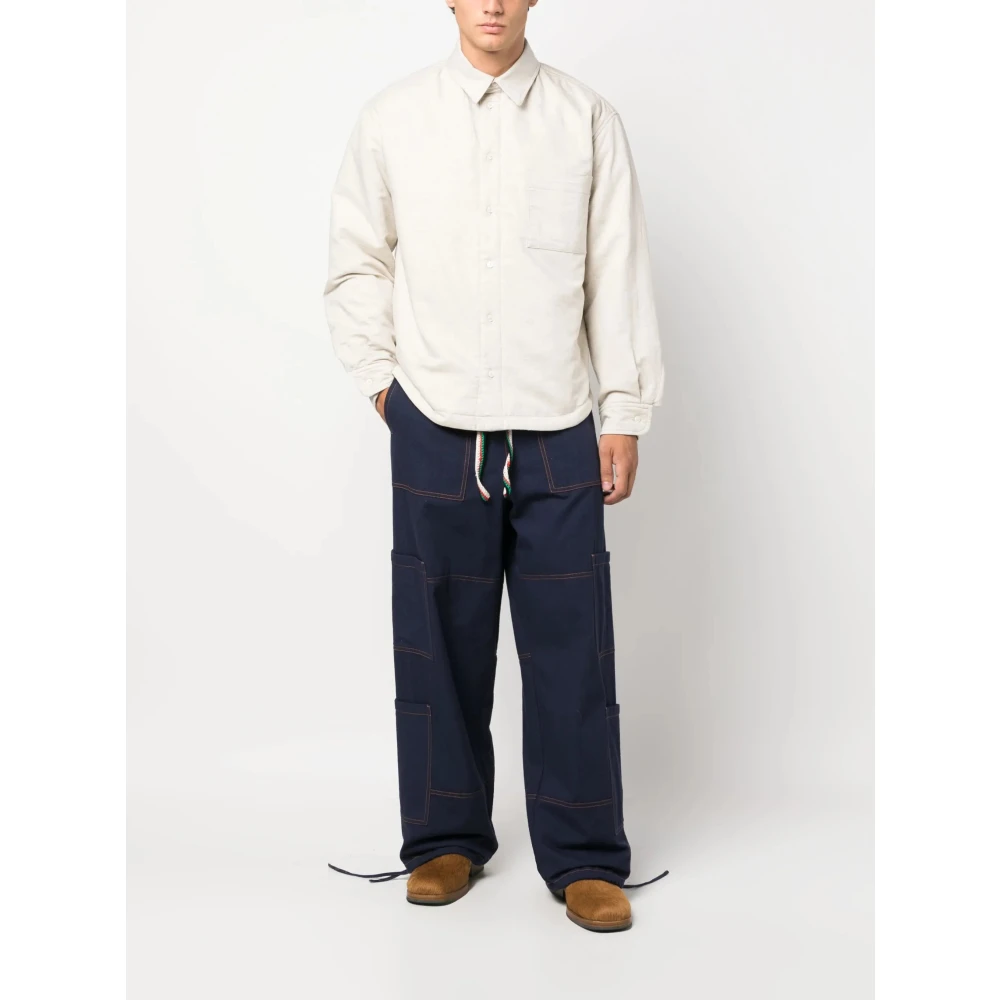 Jacquemus Artistieke Baker Shirt Upgrade Trendy Mode Beige Heren