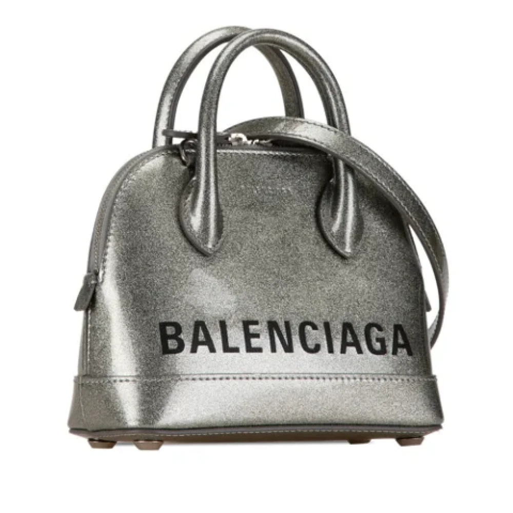 Balenciaga Vintage Pre-owned Leather handbags Gray Dames