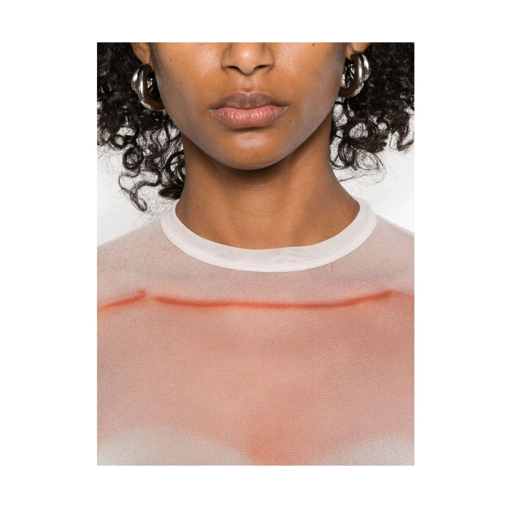 Jean Paul Gaultier Blush Pink Crew Neck Sweater Multicolor Dames