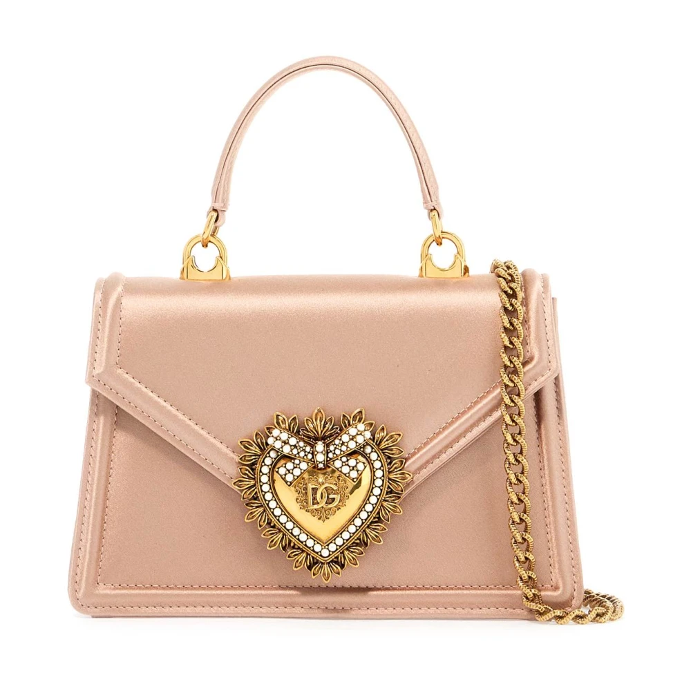 Dolce & Gabbana Kleine Devotion Zijden Mini Tas Pink Dames