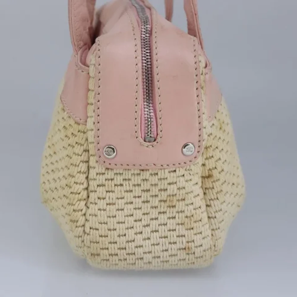 Chanel Vintage Pre-owned Canvas handbags Pink Dames