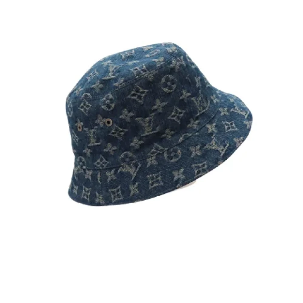 Louis Vuitton Vintage Pre-owned Canvas hattar-och-kepsar Blue, Dam