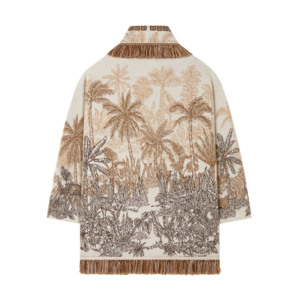 Alanui Beige en Bruine Palmtrui Multicolor Dames