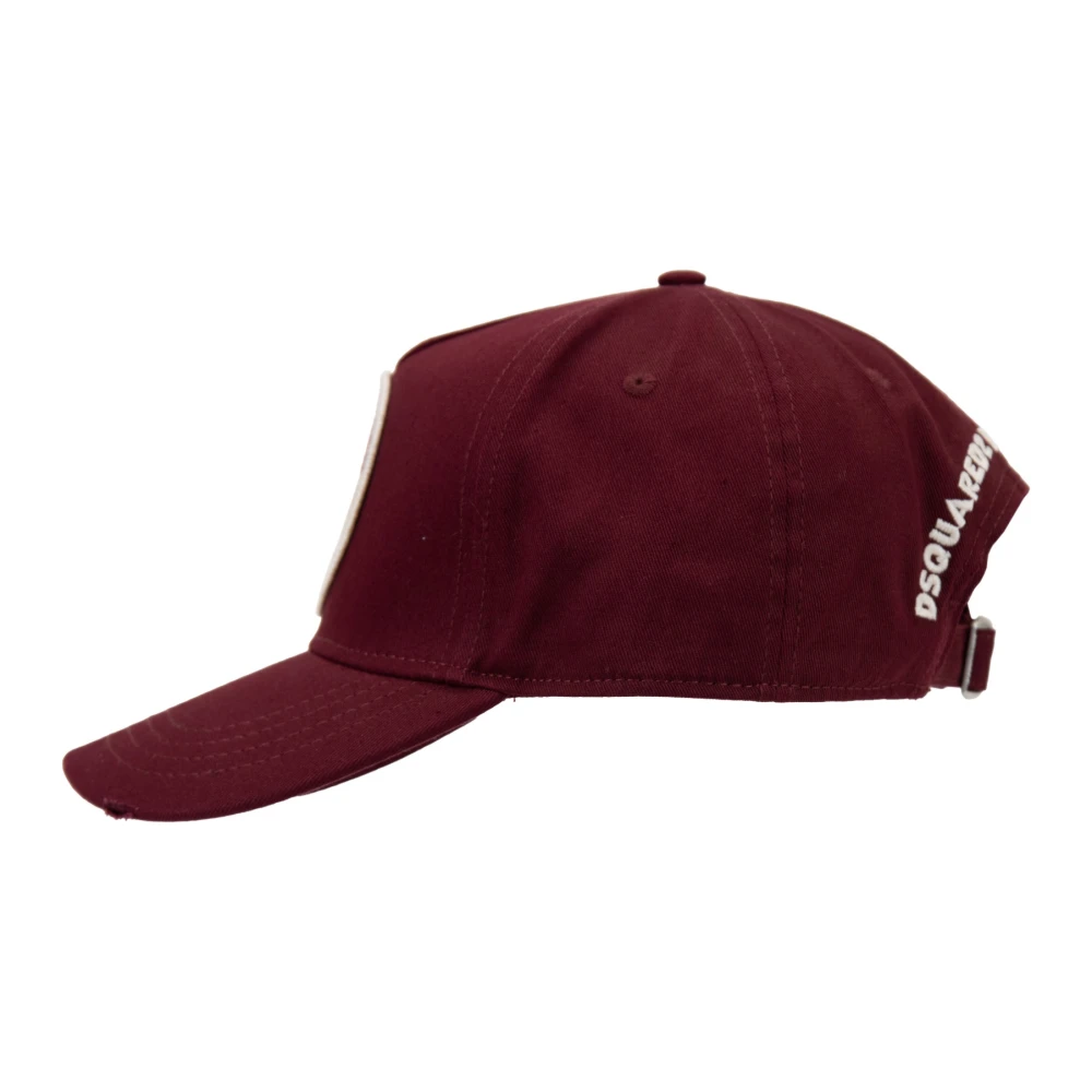 Dsquared2 Vintage Baseballpet met Gesp Red Unisex